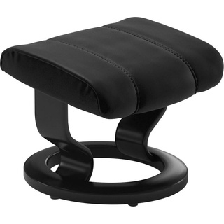 Fußhocker STRESSLESS "Consul" Hocker Gr. B/H/T: 54 cm x 38 cm x 39 cm, Leder BATICK, Classic Base Schwarz, schwarz (black batick) Fußhocker mit Classic Base, Gestell Schwarz