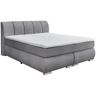 SUN GARDEN Boxspringbett 180 x 200 cm H2 Grau