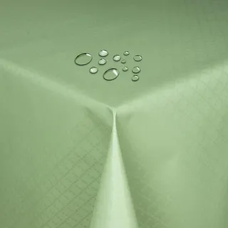 Wachstuch Wachstischdecke Tischdecke Diamant Relief Salbeigrün Quadratisch 100 x 100 cm abwischbar