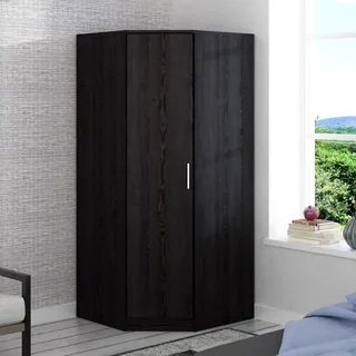 Forte Panama Eck-Kleiderschrank 80, moderner Drehtürenschrank, 1-türig, Stauraumlösung, Holzwerkstoff, Cabezone Eiche Holzdekor, 80,4 cm breit x 181 cm hoch x 80,4 cm tief