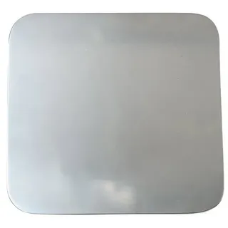 NKlaus Kerzentablett Teller Edelstahl Poliert 12x12cm Kerzenhalter Kerz silberfarben