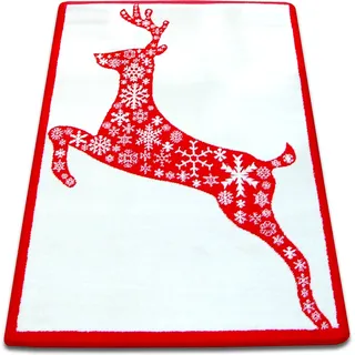 Teppich Xmas - F790 Creme/rot White 100x170 Cm