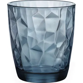 Bormioli Rocco Bormiolio Rocco Gläser Set Diamond 6 Stk. (Farbe Ocean blau, Trinkgläser 305 ml), Trinkgläser, Blau