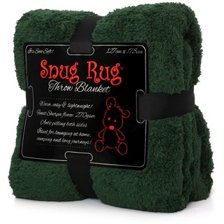 Snug Rug Sofaüberwurf Decke Sofa Kuscheldecke Decke Fleecedecke - Original Luxury Hochwertige Sherpa Werfen Warm Fleece Couchdecke Sofadecke 127 x 178cm (Grün)