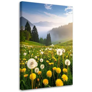 Feeby Leinwandbild, Grün, Textil, Landschaft/Berg, Rechteckig, 40x60 cm, Bilder und Zubehör, Wandbilder, Leinwandbilder