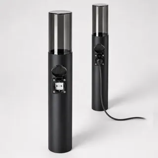 SSC-LUXon Außenleuchte Edelstahl Höhe 50 cm 1x E27 schwarz