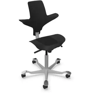 HÅG Capisco Puls 8010 schwarz | einzigartiges Design | Neigemechanik | höhenverstellbar | ergonomisch | mit Rückenlehne | HAG