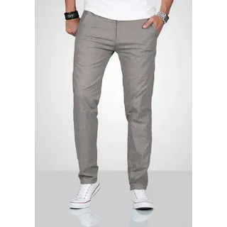 Alessandro Salvarini Chinohose Herren Hose kariert – Regular Fit Baumwollhose Karierte Chino Hose mit Stretchkomfort grau 30