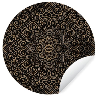MuchoWow Wandsticker Mandala indisches Muster (1 St), Tapetensticker, Wandbild rund, Kinderzimmer, Wohnzimmer, Einteilig bunt 80 cm x 80 cm x 0.1 cm