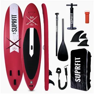 SF SUPRFIT SUP Board Set Stand Up Paddling Board 330 x 78 x 15 cm rot