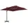 mit Aluminium-Mast 400 x 300 cm Bordeauxrot