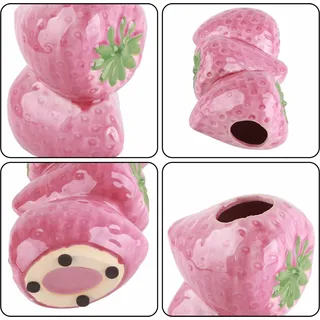 Designer-keramikvase – Dekorative Rote Erdbeervase Für Hochzeiten Und Babypartys (keramik, 20,5 Cm)