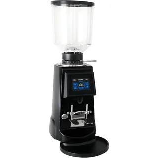 roastly CK74W electric espresso grinder with touchscreen, gram-accurate dosing (3 memory settings), stepless grind scale 0-60, adjustable portafilter...