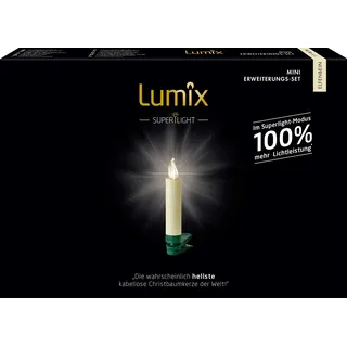 Krinner Lumix Superlight Mini Erweiterungs-Set 6 LED Kerzen, elfenbein
