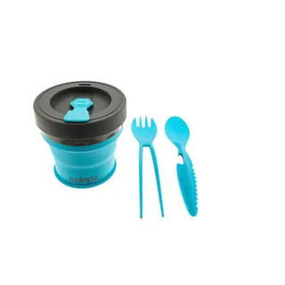 Colapz Besteck-Set 7-in-1 Camping Besteckset - Besteck to Go blau