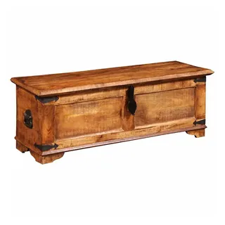 vidaXL Truhenbank Raues Mangoholz Braun