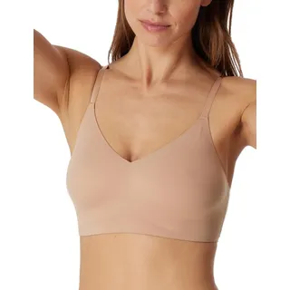 SCHIESSER Damen Nahtloses Spaghettiträger Mit Herausnehmbaren Pads - Invisible Soft Bustier, Maple_179821, 42 EU