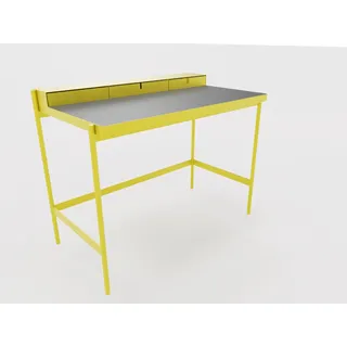 PS 20 Sekretär/Schminktisch Zitronengelb (RAL 1012) Linoleum Grau