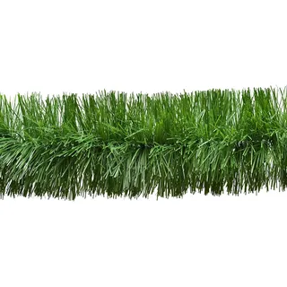 Grasgirlande 10cm x 12m für Indoor & Outdoor - Lametta Girlande - Creativery Grasgirlande 10cm x 12 Meter grün matt Grasgirlande Weihnachtsgirlande - Grün matt