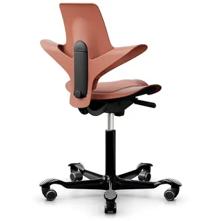Bürodrehstuhl HÅG Capisco Puls HÅG Sitz rosehip rosa, Designer Peter Opsvik, 55x87-115x47-54 cm