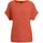 Kurzarm Baumwoll-Strickshirt orange 38