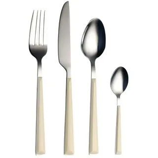 ECHTWERK Besteck-Set Basic Tafelbesteck 24-teilig (24-tlg), 6 Personen, Edelstahl 18/10, Kunststoff gelb