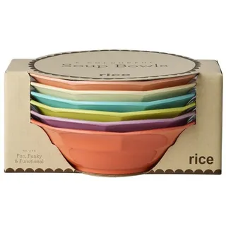 Rice Suppenteller mehrfarbig 6er Set
