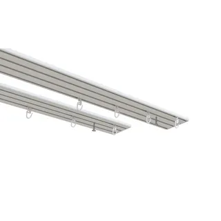 INDEKO Gardinenschiene Wendeschiene 3-läufig Ø 0 mm 350 cm Weiß