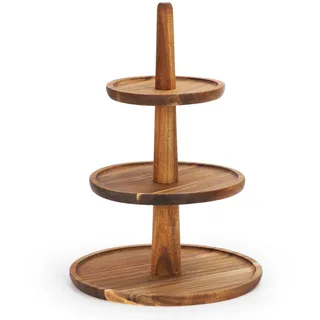 E-ROOM TREND Etagere Tortenständer aus Holz Kuchenplatte 3 Etagen