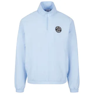 Allwetterjacke KARL KANI "Karl Kani Herren KM241-045-1 Karl Kani OG Track Troyer", Herren, Gr. XS, light blau, 100% Polyamid, unifarben, normal, amerikanischer Ausschnitt, Jacken