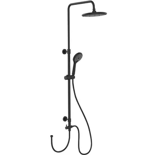 Wenko Duschsystem Watersaving Schwarz 75-120 cm