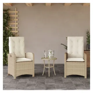 vidaXL Gartensessel mit Kissen 58 x 58 x 31,5 cm beige 2 St.
