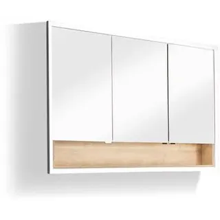 Puris Einbau-Spiegelschrank Rounds Holzoptik Eiche Natur