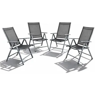 Mojawo Klappstuhl 54 x 64 x 106 cm silbergrau/anthrazit 4 St.