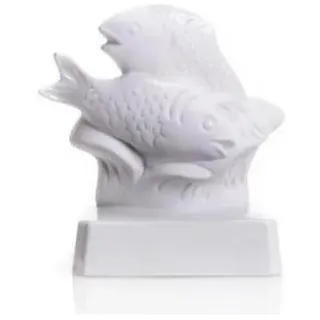 Wagner, Deko Figuren + Skulpturen, 2709 BW - Porzellanfigur Tierkreiszeichen Fisch 10 cm, bisquit weiss