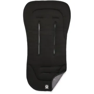 Dooky Sitzauflage Kinderwagen, Buggy Sitzauflage, universal mit Gurtöffnungen, 3D-Mesh temperaturregulierend, waschbar & schnelltrocknend, rutschfeste Unterseite, für Kinderwagen & Autositz, Schwarz