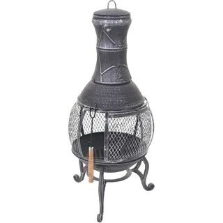 Terrassenofen MCW-F71, Feuerstelle Terrassenkamin Gartenkamin Gartenofen, Gusseisen 11,7kg 91x42x42cm