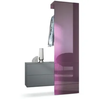 Vladon Garderobe Carlton 105 x 193 x 35 cm Lila