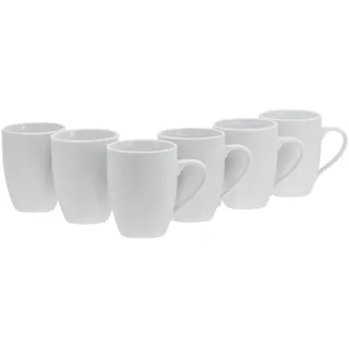 Creatable Kaffeebecherset Square, Weiß, Keramik, 6-teilig, 300 ml, 21x16x30.5 cm, Kaffee & Tee, Tassen, Kaffeetassen-Sets