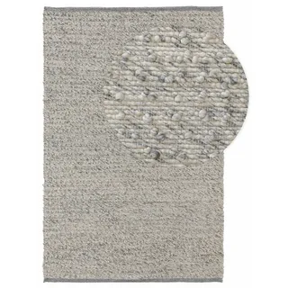 benuta pure Wollteppich Grau, 120x170 cm & Naturfaserteppich aus Wolle