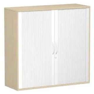 Geramöbel Flex Rollladenschrank 120 x 42,5 x 118,2 cm silber