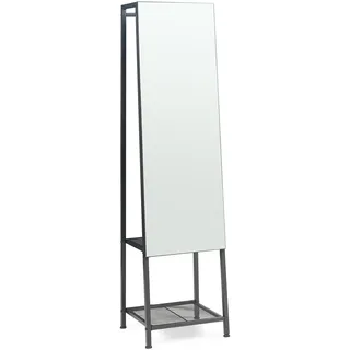 [en.casa] Garderobenspiegel Klilbojle 160 x 40 cm Schwarz