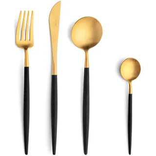 Cutipol Goa Besteckset Gold Matte 24-teilig, Edelstahl