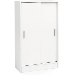 FineBuy Kommode Schiebetürenschrank Büro Aktenschrank Sideboard 60 cm Breit Weiß
