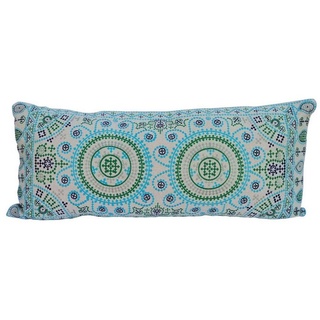 Casa Moro Dekokissen »Orientalisches Ethno Kissen Magma 75x30 cm blau beige grün mit Füllung«, einzigartiges Design, Boho Mandala Kissen bestickt, Armlehnenkissen Rückenkissen, MD008