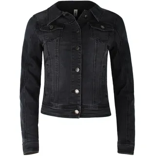 Fraternel Damen Jacke Jeansjacke Denim Jacket talliert Stretch Schwarz 3XL / 46 - 3XL