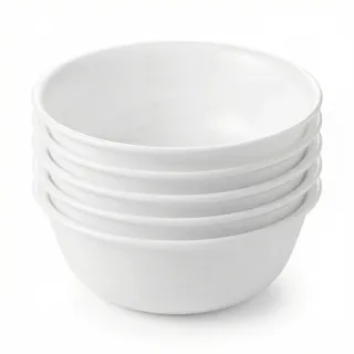 Corelle Vitrelle 800 ml Suppen-/Müslischalen-Set, 6 Stück, splitter- und rissbeständige Geschirrschalen für Suppe, Ramen, Müsli und mehr, dreilagiges Glas, Winter Frost White