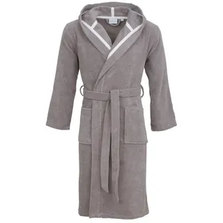 Carl Ross Unisex-Bademantel 41310, Midilänge, Walkfrottier, Kapuze, Gürtel, Midilänge braun L