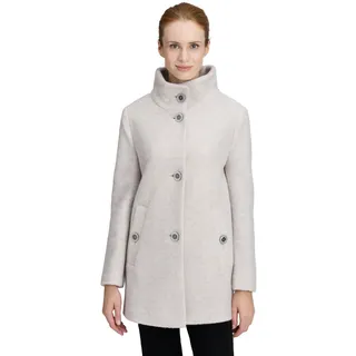 Betty Barclay Wolljacke BETTY BARCLAY "Damen mit hohem Kragen", Damen, Gr. 42, grau (hellgrau), Obermaterial: 70% Wolle, 30% Polyester. Futter: 100% Acetat, schmal, Jacken