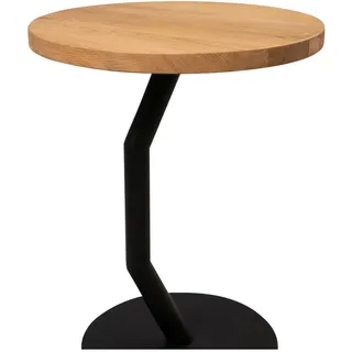 m2 kollektion gmbh M2 Kollektion Beistelltisch Tim 1 Wildeiche & schwarzes Gestell Durchmesser 35 cm